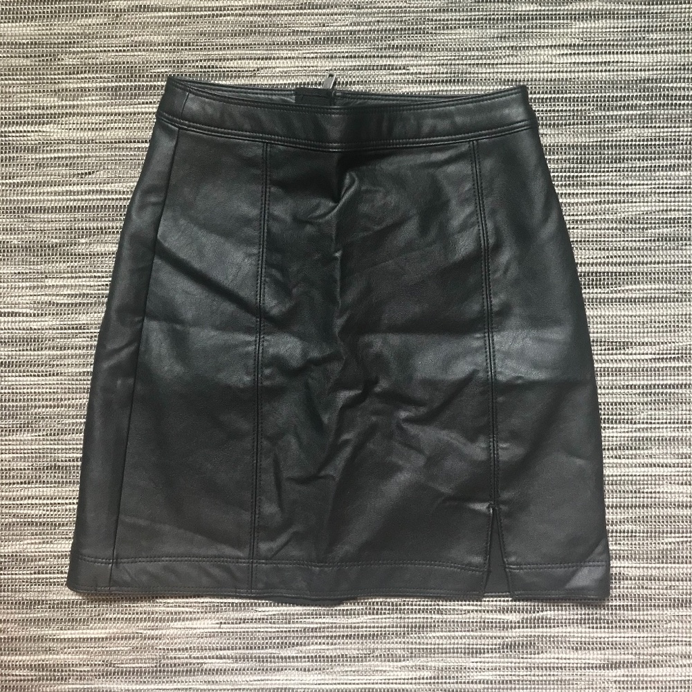 Abercrombie & Fitch Vegan Leather Mini Skirt